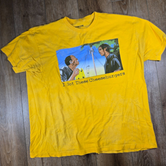 Menace II Society “I Got These Cheeseburgers” T-Shirt Men’s 2XL Yellow Graphic T - Picture 1 of 6